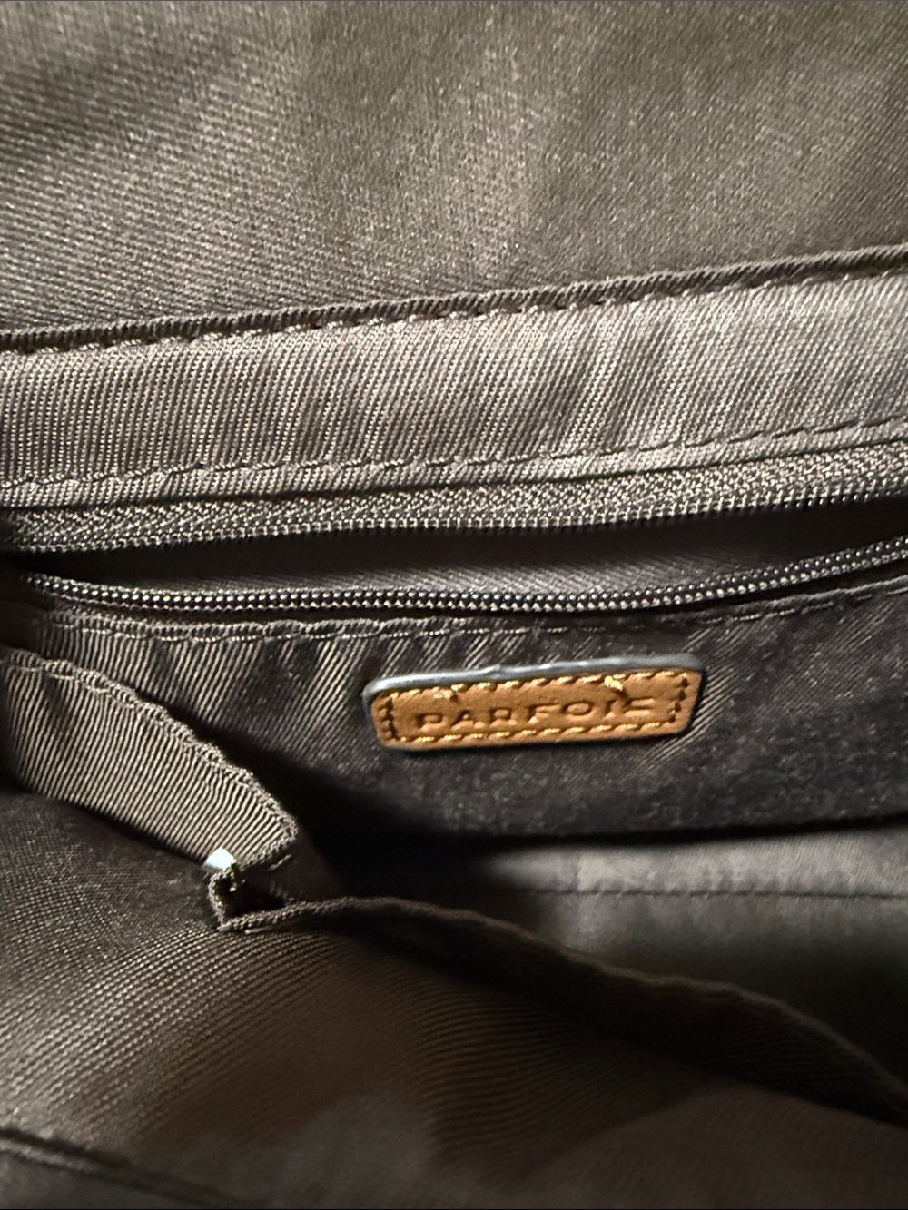 Brown faux Suede and leather Eyelet Crossbody Bag with gold studded Strap - Picture 4 of 5